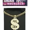 Necklace Dollar Sign Jumbo -Magic Costume Store 3152