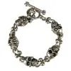 Silver Skull Toggle Bracelet -Magic Costume Store 33462