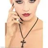 Black Cross Necklace -Magic Costume Store 34590
