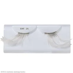 White Feather Eyelashes With Case