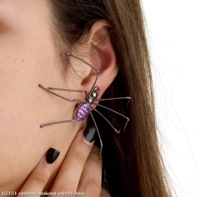Spider Earrings (Purple) 3 Spider Earrings (Purple)