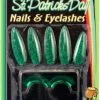 Green Glitter Nails & Lashes Adult -Magic Costume Store 68267