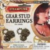 Steampunk Gear Stud Earrings Adult -Magic Costume Store 800483