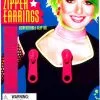 Pink Zipper Earrings Adult -Magic Costume Store 800518