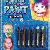 Face Paint Sticks Pack Of 6 -Magic Costume Store 800533
