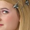 Silver Skull Hairpins -Magic Costume Store 801361 1